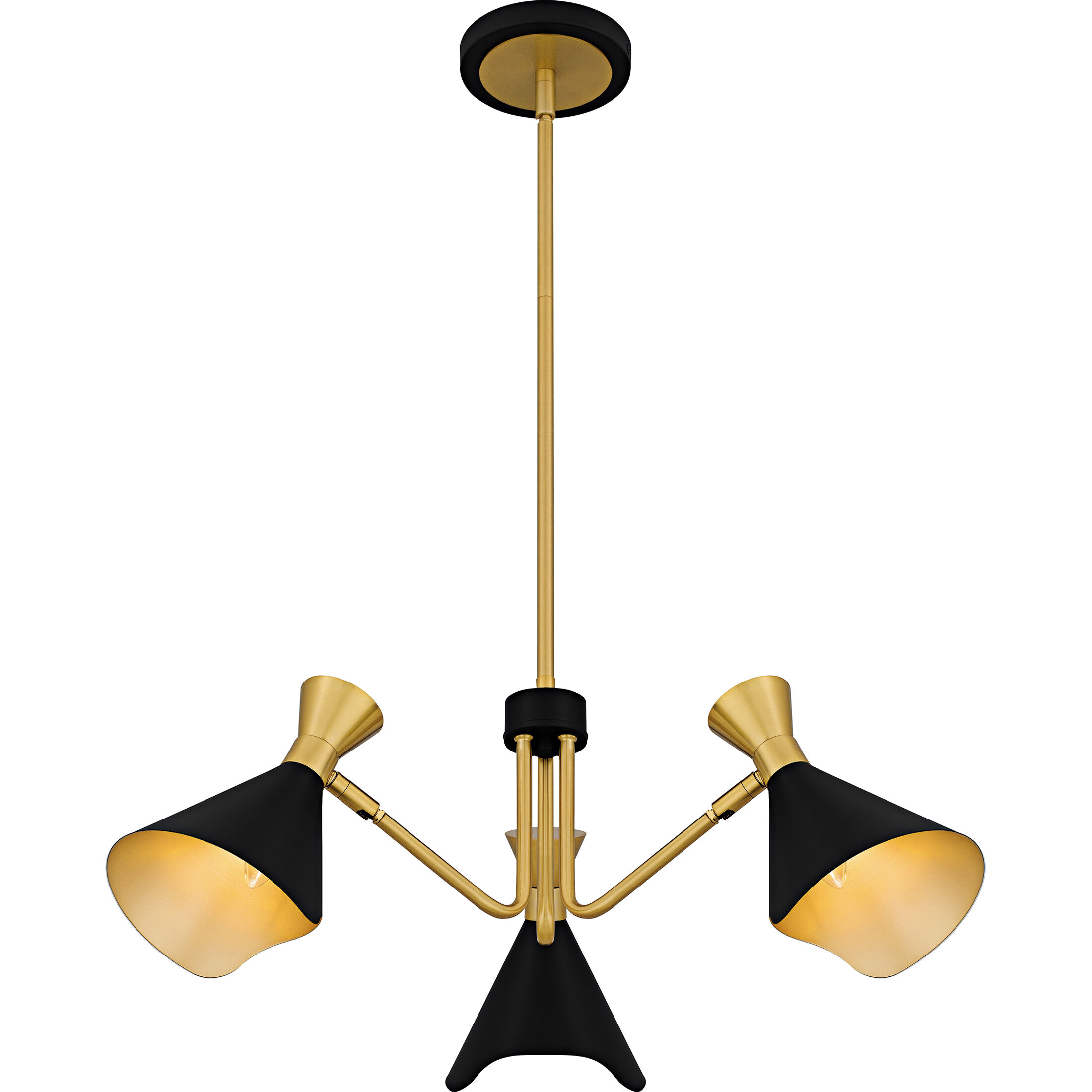 Arden 3 Light 26 inch Matte Black Chandelier Ceiling Light
