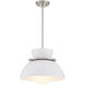 Stella 1 Light 15 inch Brushed Nickel Pendant Ceiling Light