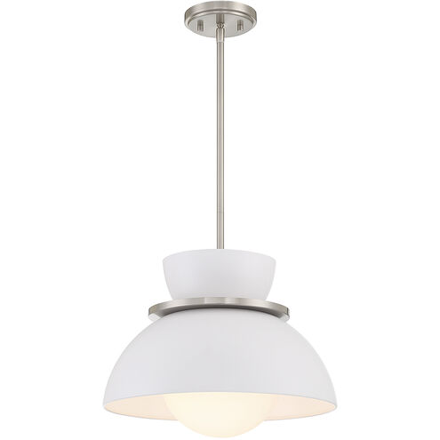 Stella 1 Light 15 inch Brushed Nickel Pendant Ceiling Light