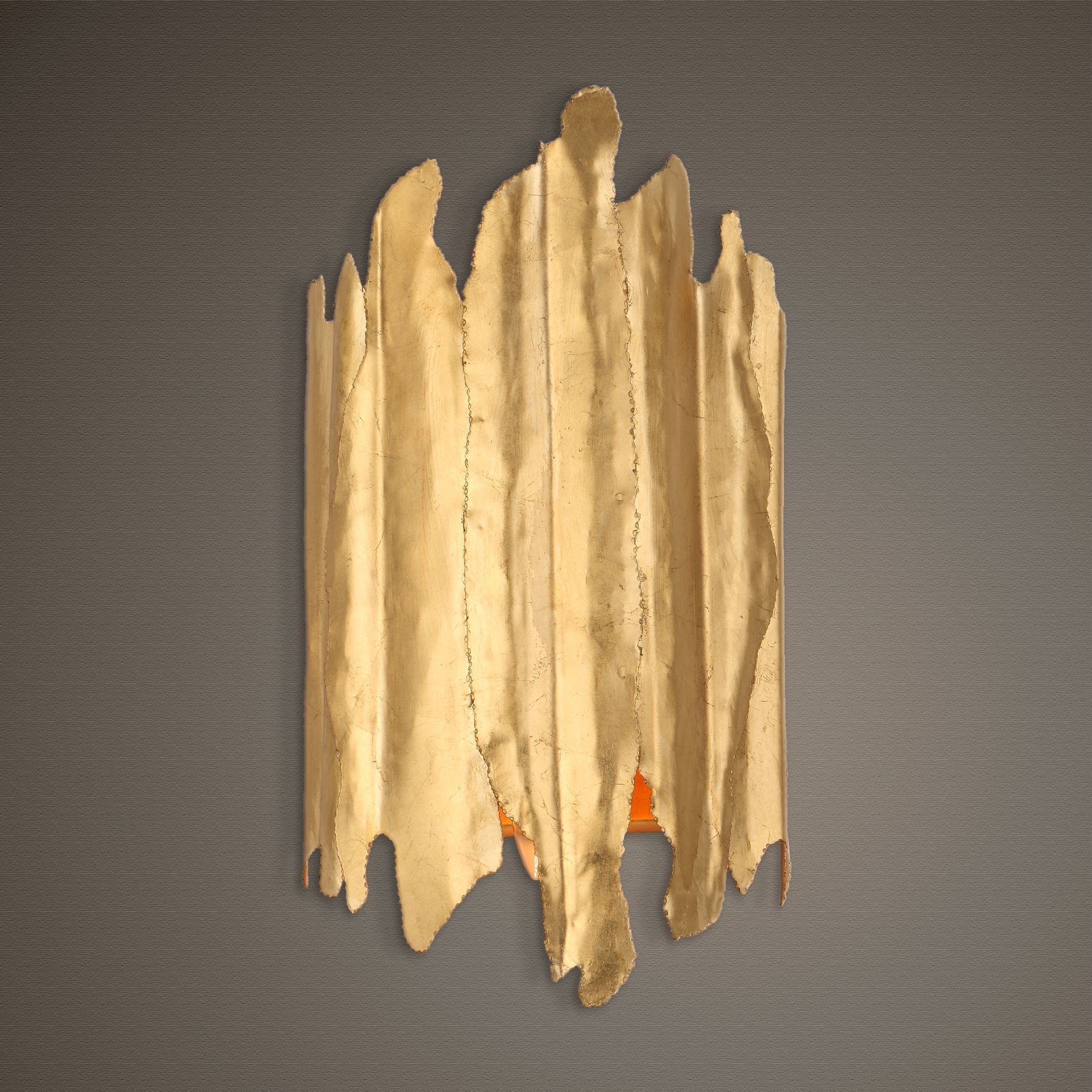 Golden Gate 2 Light 11 inch Gold Leaf Sconce Wall Light