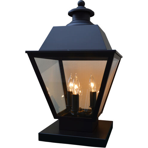Inverness 3 Light 18.5 inch Verdigris Patina Column Mount in Rain Mist