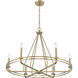 Jody 6 Light 32.5 inch Vintage Brass Chandelier Ceiling Light