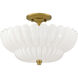 Whitecap 4 Light 15.5 inch Brushed Gold Semi-Flush Mount Ceiling Light
