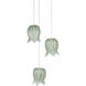 Polpo 3 Light 7.5 inch Silver Multi-Drop Pendant Ceiling Light