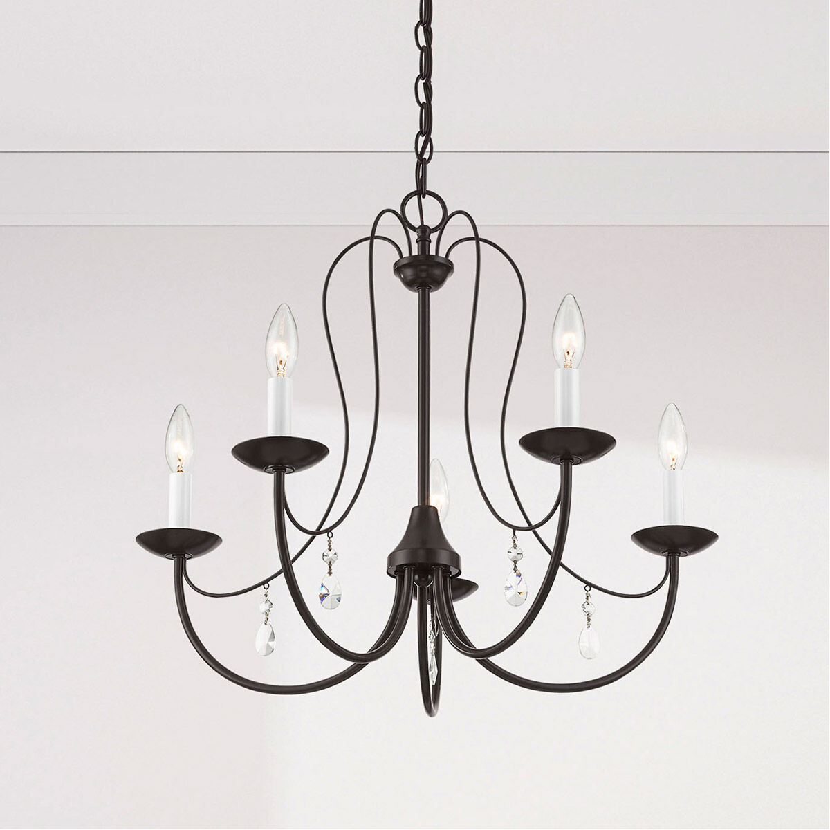 Mirabella 5 Light 24 inch English Bronze Chandelier Ceiling Light