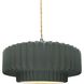 Radiance LED 14.5 inch Pewter Green and Brushed Nickel Pendant Ceiling Light