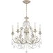 Regis 6 Light 26 inch Olde Silver Chandelier Ceiling Light in Clear Italian