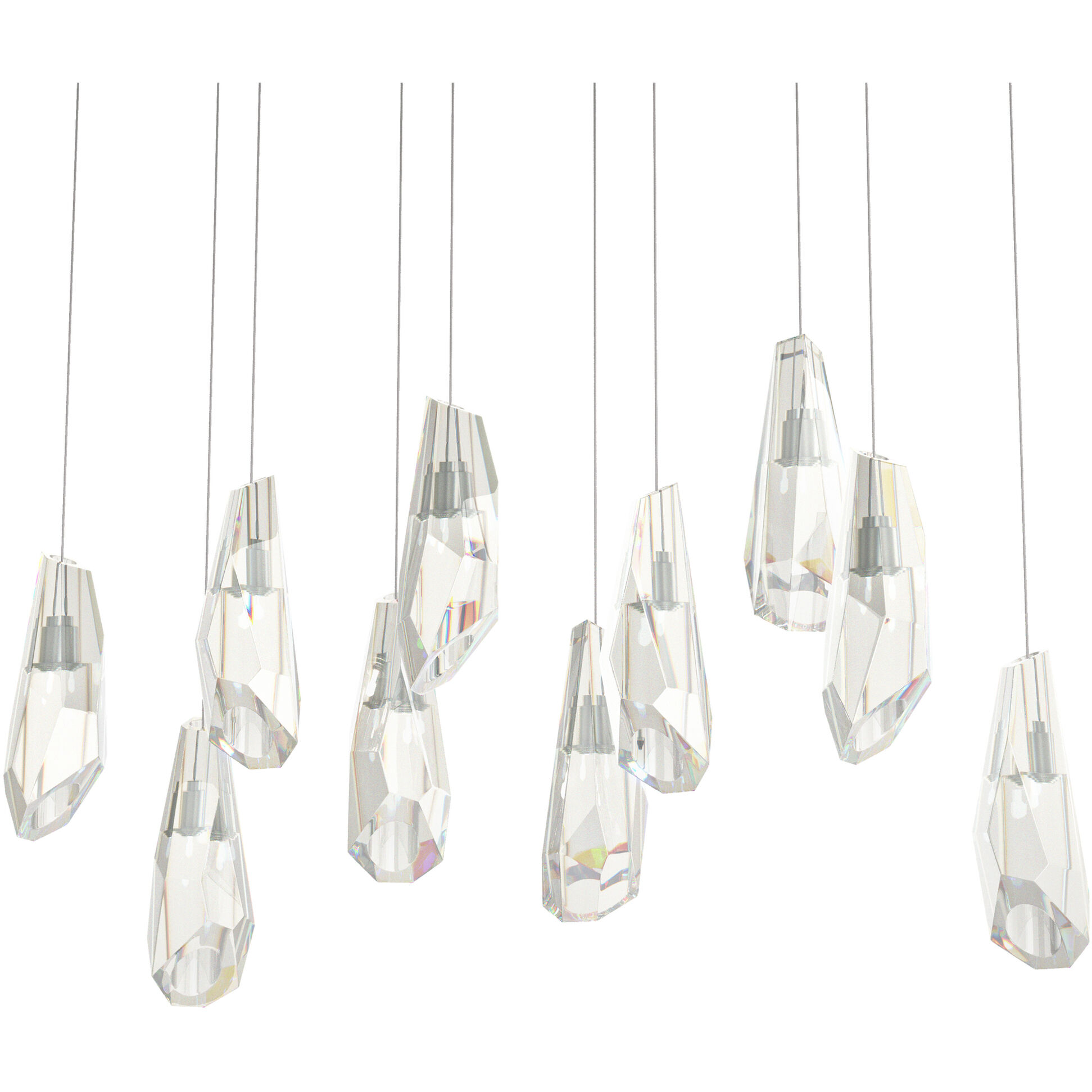 Luma 10 Light 44.5 inch Vintage Platinum Pendant Ceiling Light, Large