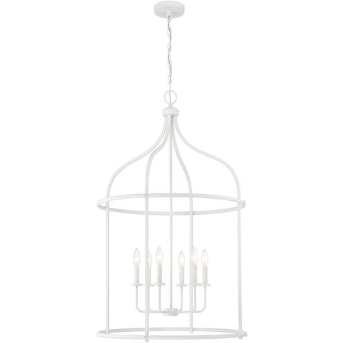 Brookstone 6 Light 26 inch Bisque White Pendant Ceiling Light