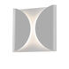 Folds LED 8 inch Textured Gray Indoor-Outdoor Sconce, Inside-Out