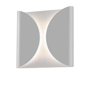 Folds LED 8 inch Textured Gray Indoor-Outdoor Sconce, Inside-Out