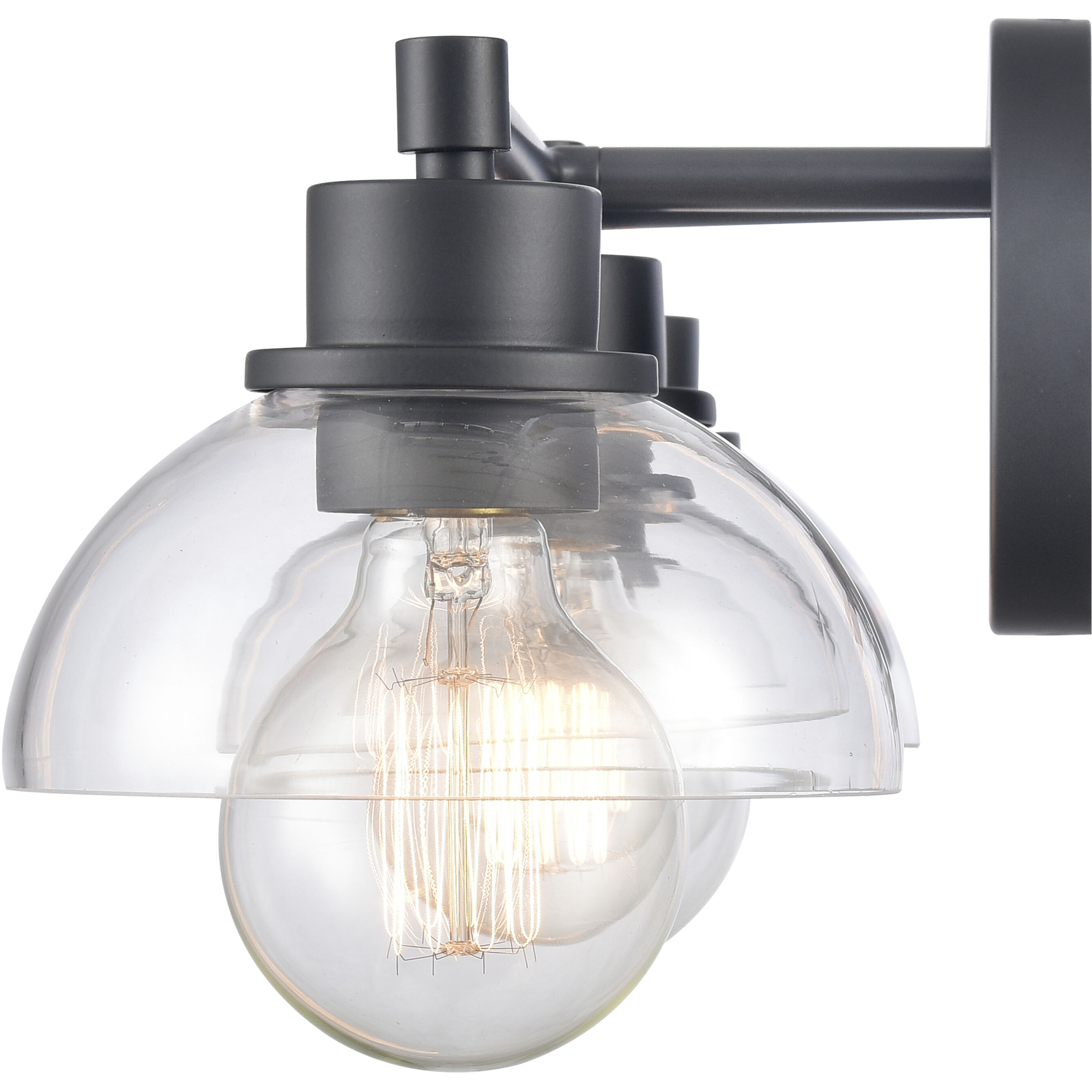 Julian Vanity Light Wall Light in Matte Black