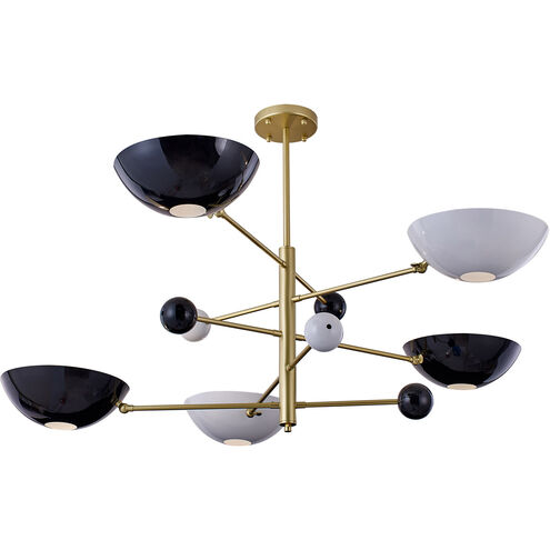 Canada 5 Light 32 inch Gold Chandelier Ceiling Light
