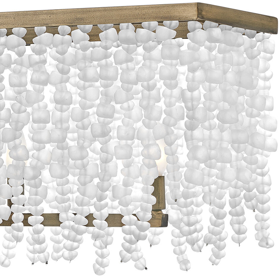 Dune LED 48 inch Burnished Gold Chandelier Ceiling Light, Linear & Oval