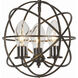 Solaris 3 Light 12 inch English Bronze Outdoor Chandelier
