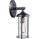 Blues 1 Light 16 inch Rubbed Oil Bronze and Antique Brass Outdoor Wall Lantern