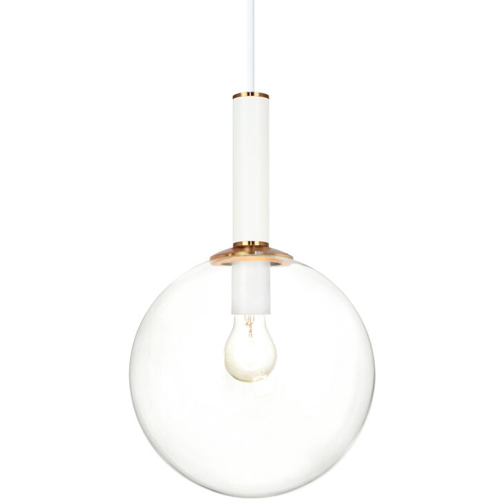 Stellar 1 Light 9.88 inch Aged Gold Brass Pendant Ceiling Light in Aged Gold Brass and Clear