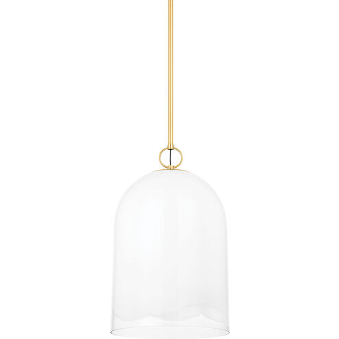 Lennon 1 Light 14 inch Aged Brass Pendant Ceiling Light