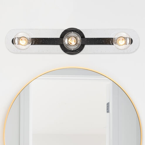 Demi 3 Light 24 inch Matte Black Vanity Light Wall Light