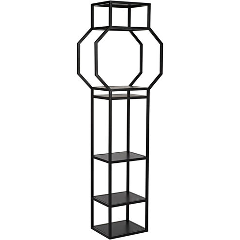 Downtown B Matte Black Bookcase