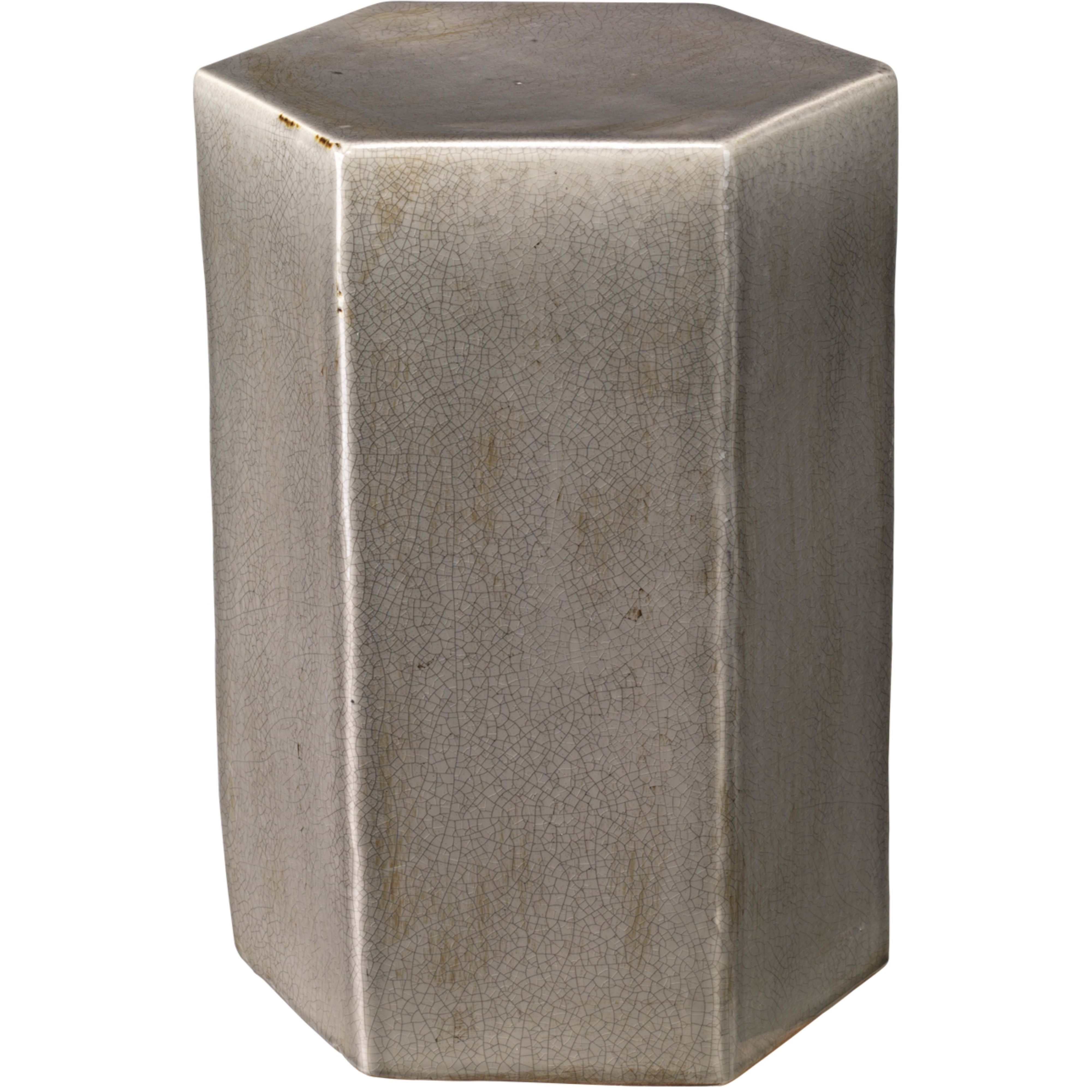 Porto 16 X 11.5 inch Grey Ceramic Side Table