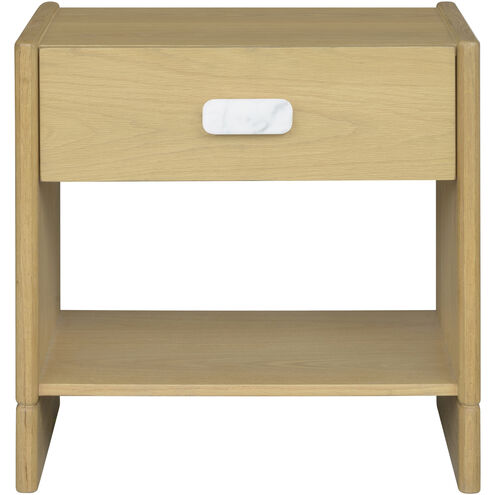 Bodo 26 X 26 inch Top: Brown/White; Base: Brown Nightstand