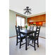 Priscilla 4 Light 19 inch Black Flush Mount Ceiling Light