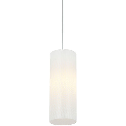 Swirled 1 Light 5.25 inch Chrome Mini Pendant Ceiling Light