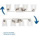Gilmour 4 Light 28 inch Brushed Nickel Bath Vanity Wall Light