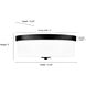 Laphia 2 Light 13.25 inch Matte Black Flush Mount Ceiling Light