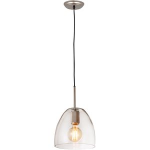 Netta 1 Light 10 inch Satin Nickel with Clear Mini Pendant Ceiling Light