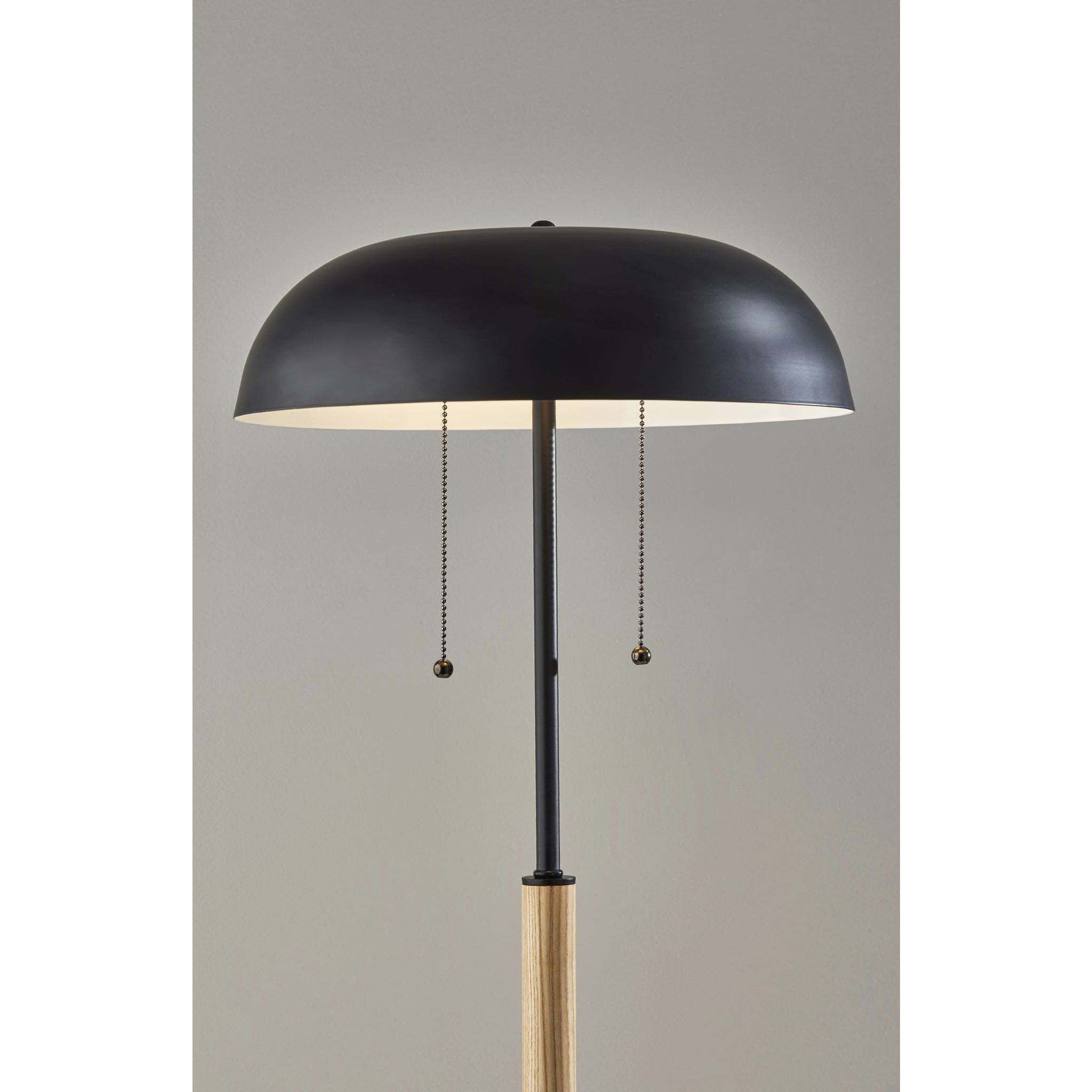Everett 58.5 inch 40.00 watt Natural Wood / Black Floor Lamp Portable Light