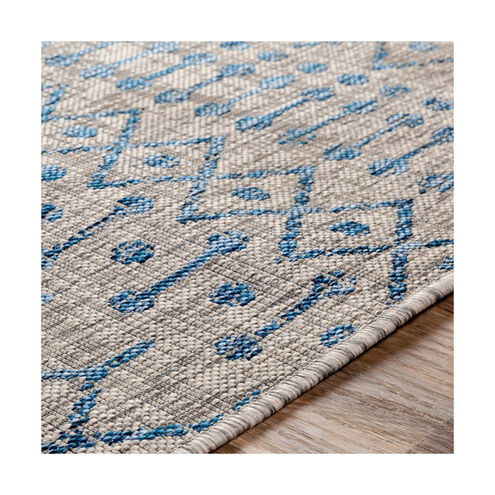 Eagean 91 X 63 inch Light Blue Outdoor Rug in 5 x 8, Rectangle