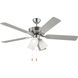 Linden 52 LED 3 52 inch Brushed Steel with Silver/American Walnut Reversible Blades Ceiling Fan