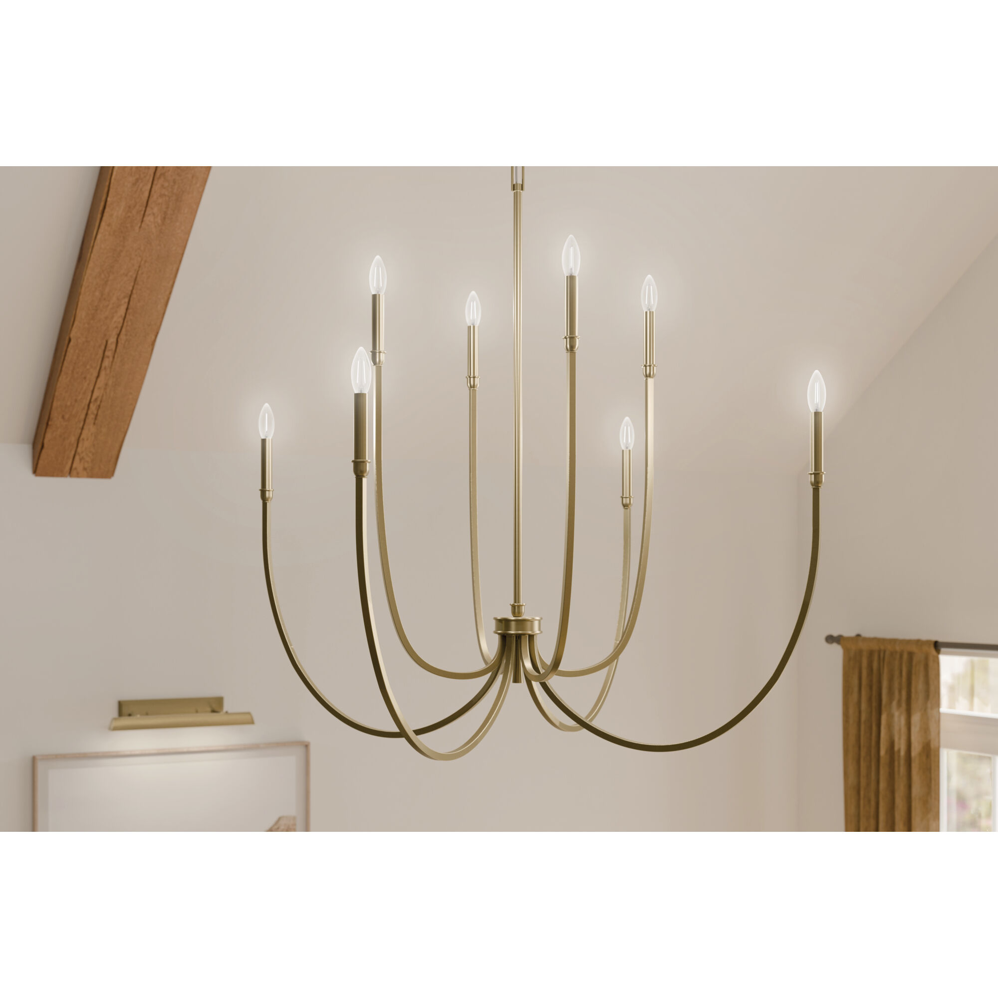 Malene 8 Light Champagne Bronze Chandelier Foyer Ceiling Light