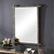 Abanu 40 X 30 inch Gold Wall Mirror 