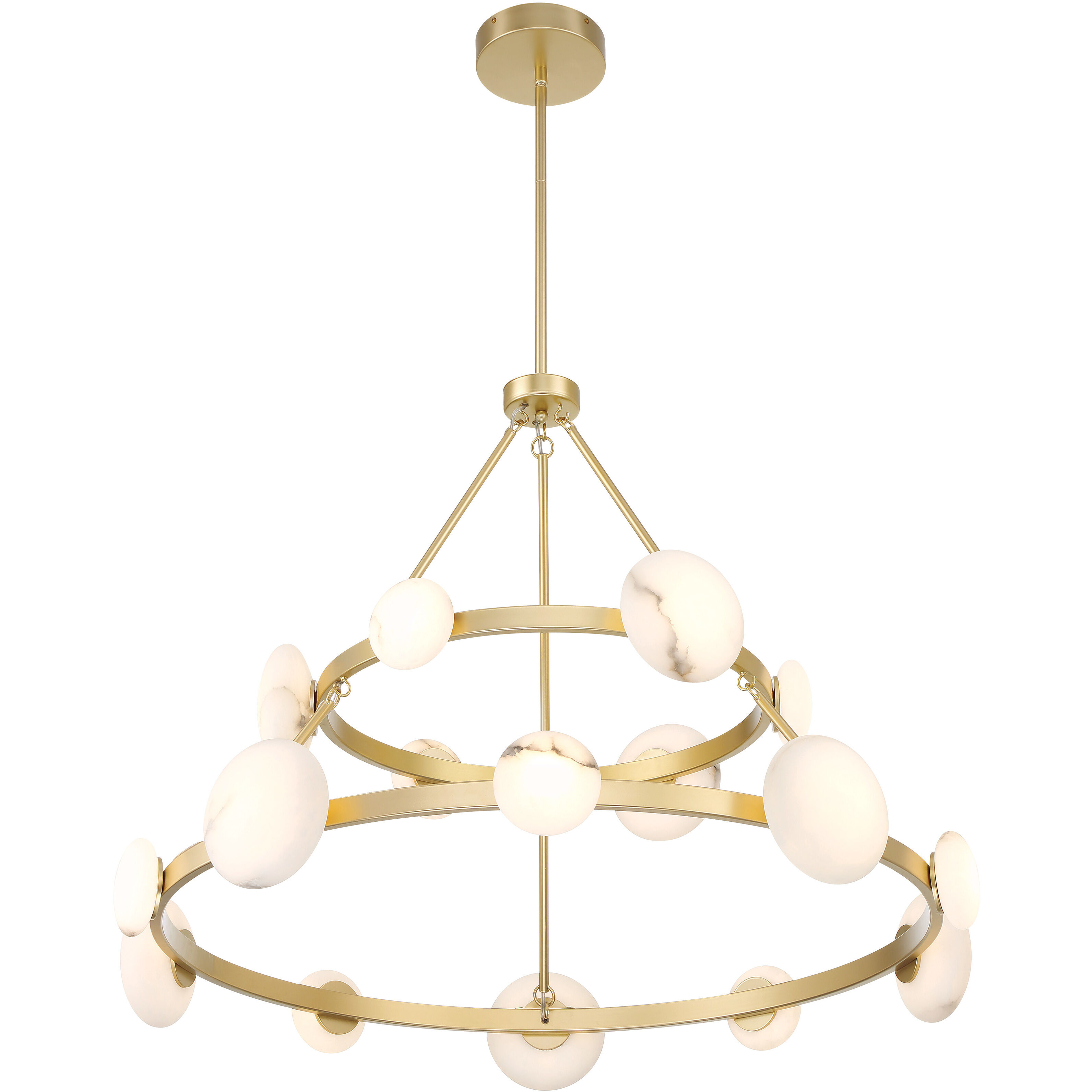 Zill LED 42.13 inch Lily Gold Pendant Ceiling Light