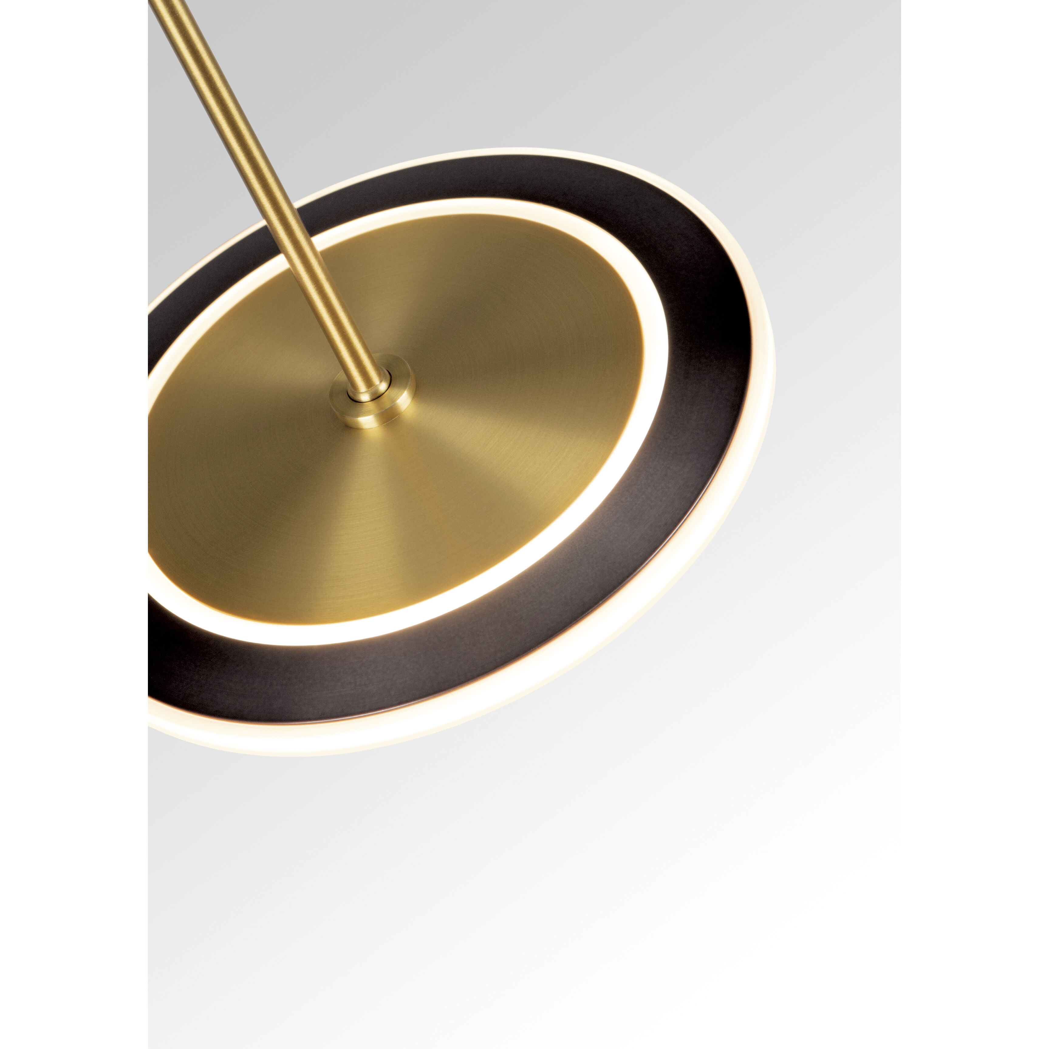 Uranas LED 7.9 inch Satin Dark Gray and Antique Brass Pendant Ceiling Light