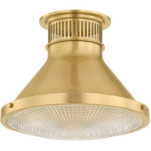 Highclere 1 Light 12.75 inch Aged Brass Flush Mount Ceiling Light