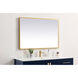 Pier 30 X 27 inch Brass LED Mirror