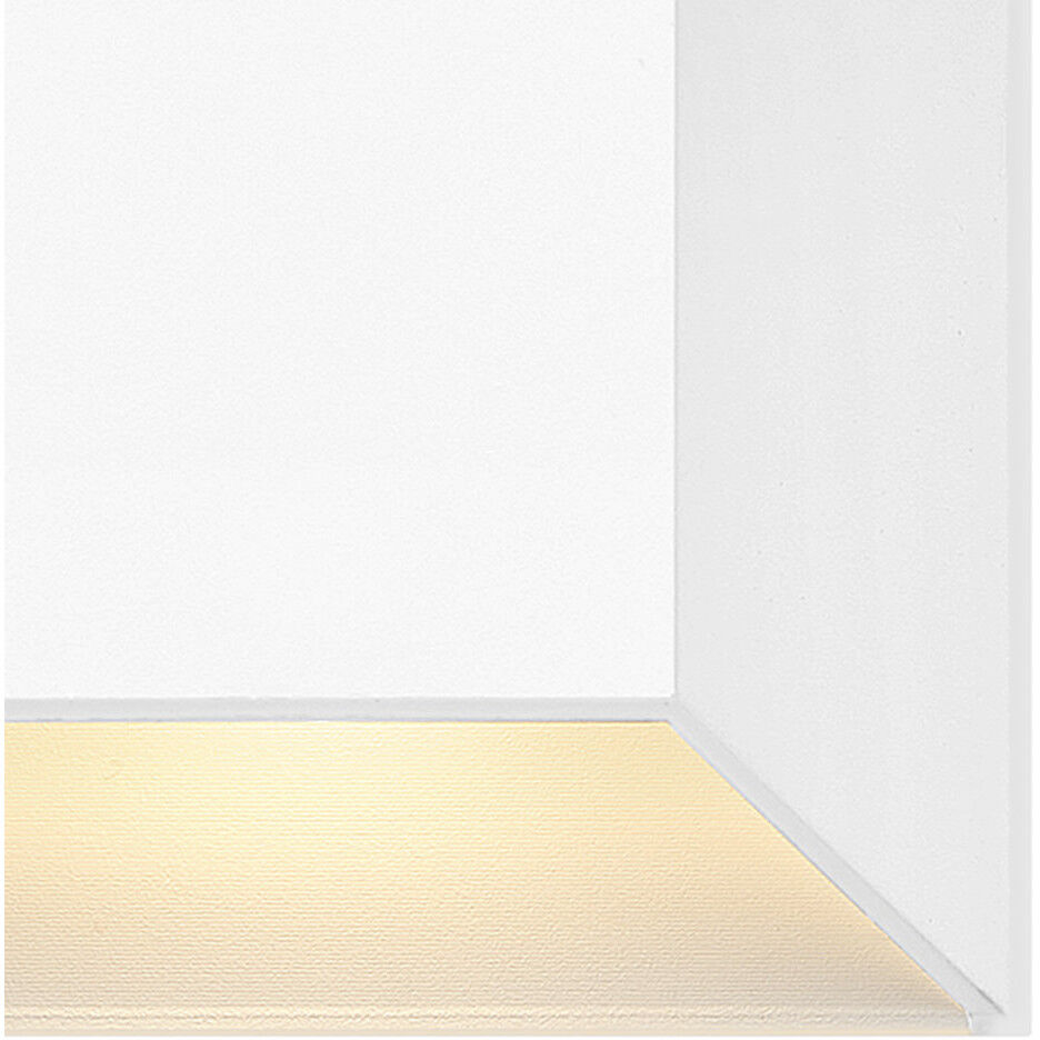 Nuvi 12v 1.40 watt Matte White Landscape Deck Sconce, Square