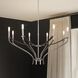 Sussex 8 Light 36.5 inch Polished Nickel and Dark Brown Chandelier Ceiling Light