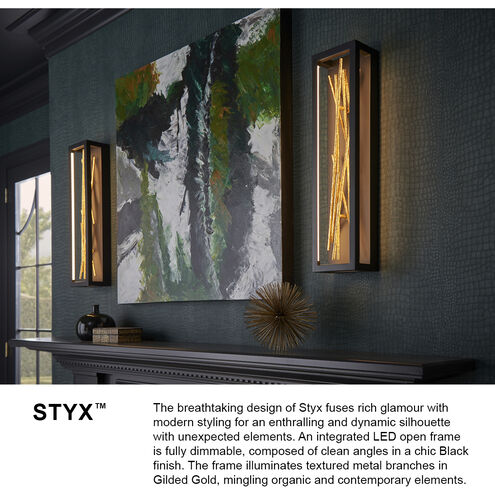Styx LED 18 inch Black Foyer Light Ceiling Light, Flush Mount