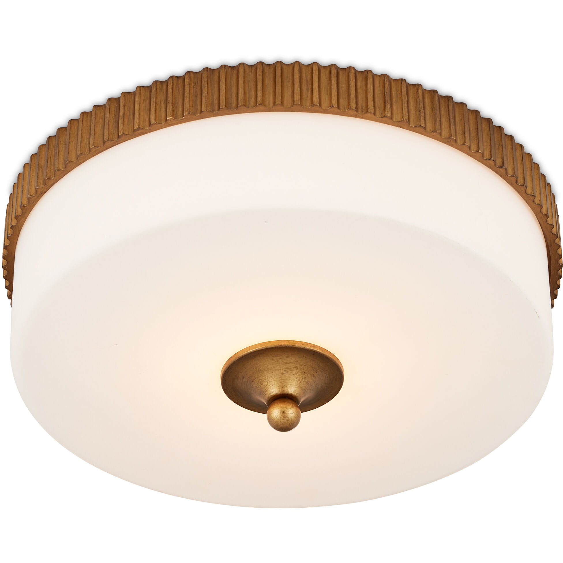 Bryce 1 Light 16.25 inch Gold/White Flush Mount Ceiling Light, Barry Goralnick Collection