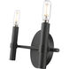 Skyva 2 Light 13 inch Matte Black Bathroom Vanity Light Wall Light