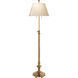 Chapman & Myers Overseas 47 inch 60.00 watt Antique-Burnished Brass Adjustable Club Floor Lamp Portable Light in Silk Pleat