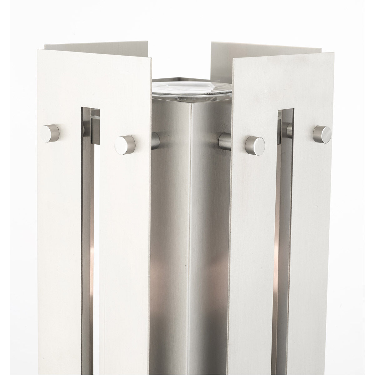 Utrecht 1 Light 20 inch Brushed Nickel Accents Outdoor Post Top Lantern