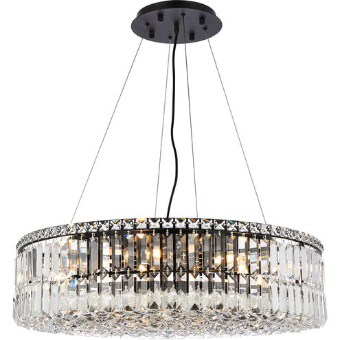 Maxime 12 Light 28 inch Black and Clear Chandelier Ceiling Light