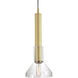 Funnel 1 Light 8 inch Satin Brass Pendant Ceiling Light