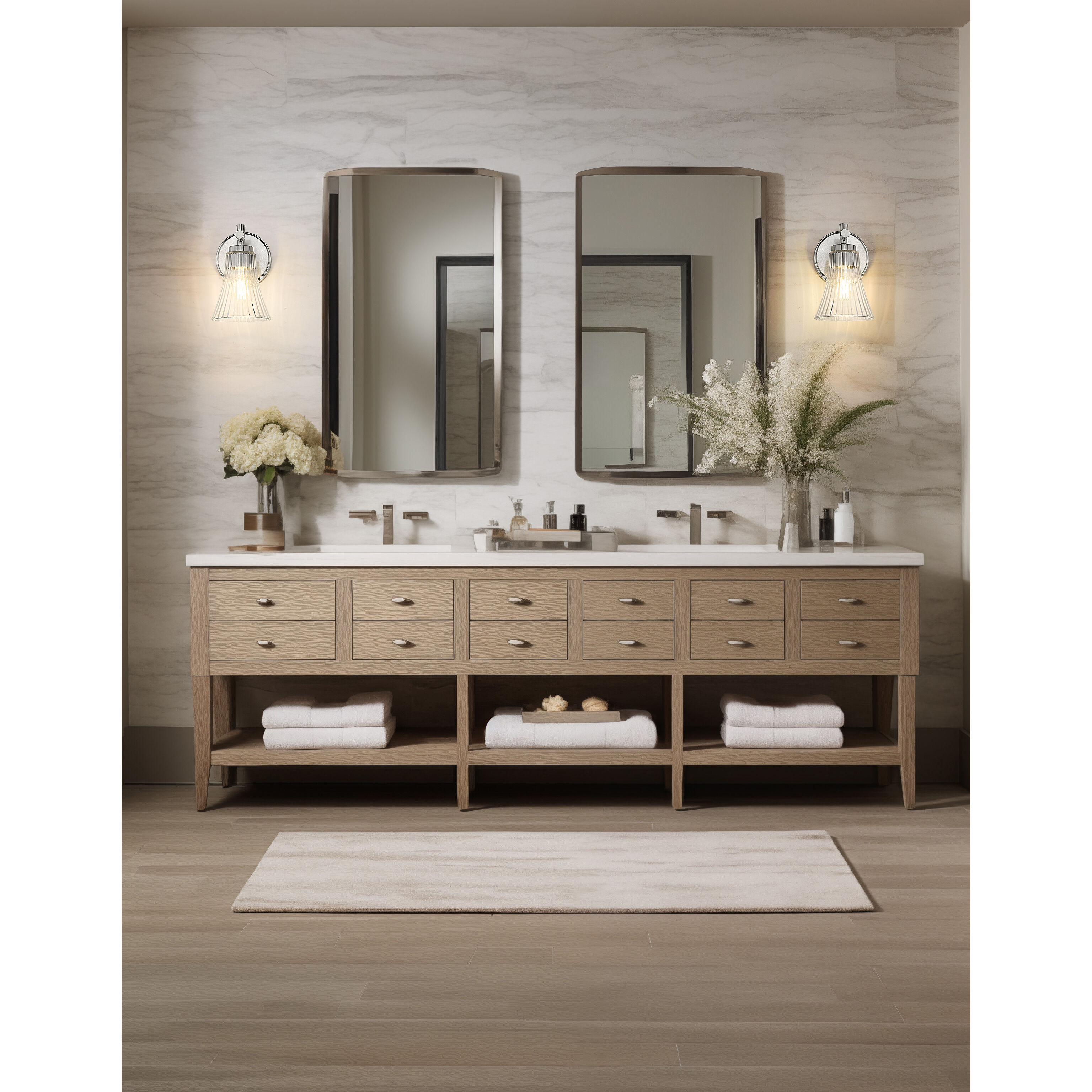 Belle Wall Sconce Wall Light in Brushed Nickel